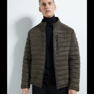 faux suede puffer jacket